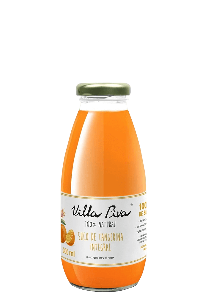 Suco Villa Piva Tangerina Integral Vidro 300ml - 12 unidades